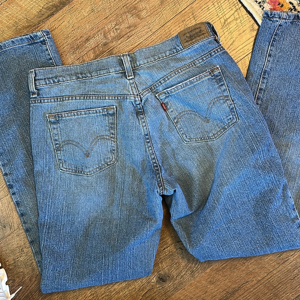 Women's Y2K Levi 505 Straight Leg Jeans Medium Wash - Picture 2 of 4